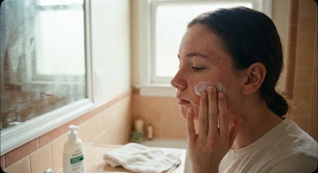 Skincare Routine for Dry or Sensitive Skin with Acne